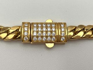 gargantilla oro 18k con circonita 22.5cm