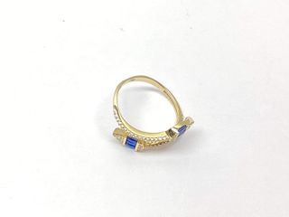 anillo oro 18k con piedra con circonita