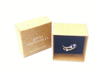 anillo oro 18k con piedra con circonita