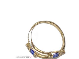 anillo oro 18k con piedra con circonita