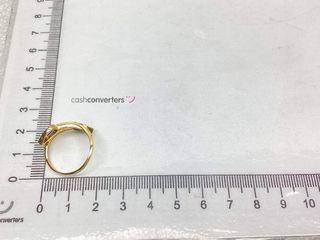 anillo oro 18k con piedra con circonita
