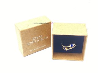 anillo oro 18k con piedra con circonita