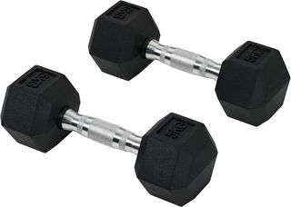 Set De 2 Mancuernas De 4/5/6/10 Kg Hexagonales, Pareja De Pesas Para Gimnasio Con Agarre Antideslizante Y Recubrimiento De Goma, Negro