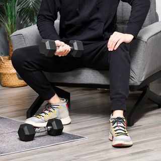 Set De 2 Mancuernas De 4/5/6/10 Kg Hexagonales, Pareja De Pesas Para Gimnasio Con Agarre Antideslizante Y Recubrimiento De Goma, Negro