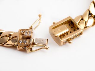 pulsera oro 18k con piedra con circonita