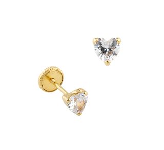 pendientes oro 18k con piedra