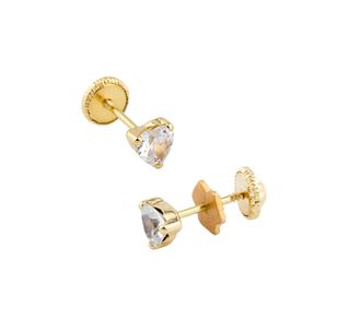 pendientes oro 18k con piedra