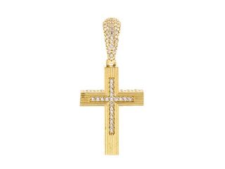 crucifijo oro 18k con piedra