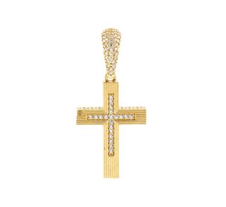 crucifijo oro 18k con piedra