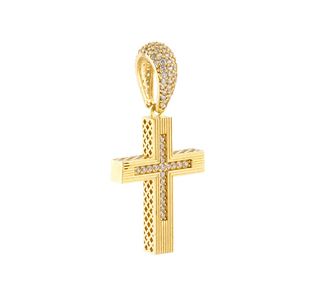 crucifijo oro 18k con piedra