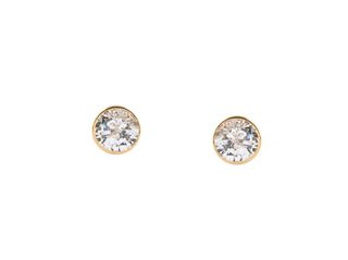 pendientes oro 18k con piedra con circonita