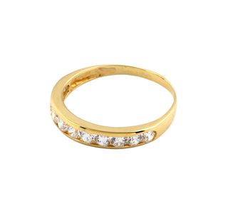 anillo oro 18k con piedra con circonita