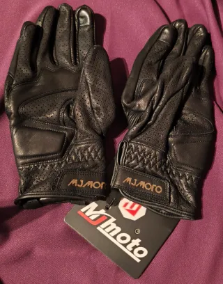Guantes Retro Moto de Piel MJMOTO. NUEVOS!!