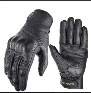 Guantes Retro Moto de Piel MJMOTO. NUEVOS!!