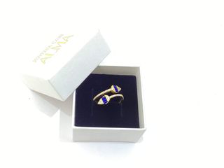 anillo oro 18k con piedra con circonita