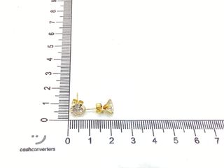 pendientes oro 18k con piedra con circonita