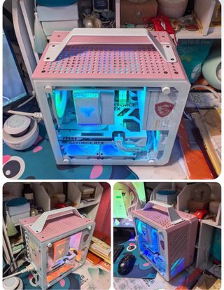 pc gaming itx mini r5-7500f rtx5060 8g 32gram