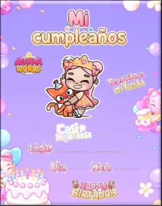 Invitaciones para cumpleaños