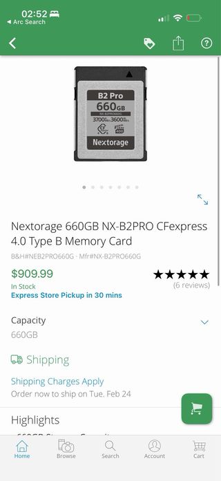 Nextorage CF-Express 660 GB (DIFÍCIL DE ENCONTRAR)