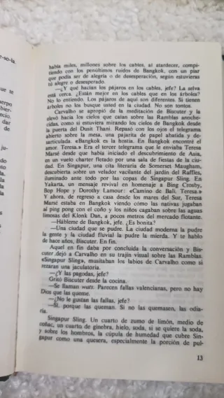 Libro Los pájaros de Bangkok Vázquez Montalbán
