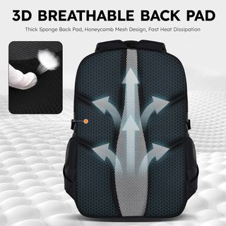 AMYTHE mochila 24L impermeable ergonómica Negra