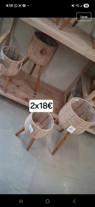 2 vasi con piedistalli x 18