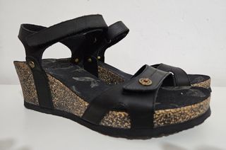 Sandalias cuña Panama Jack negras T40 (nuevas)