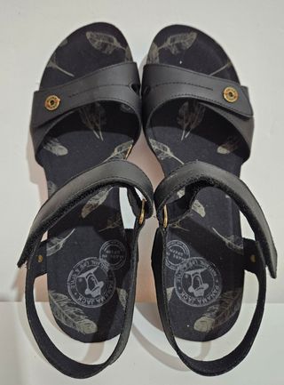 Sandalias cuña Panama Jack negras T40 (nuevas)