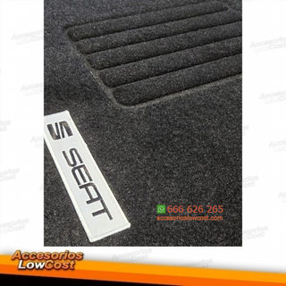 ALFOMBRILLAS SEAT IBIZA 6J CON LOGO RIBETE NEGRO