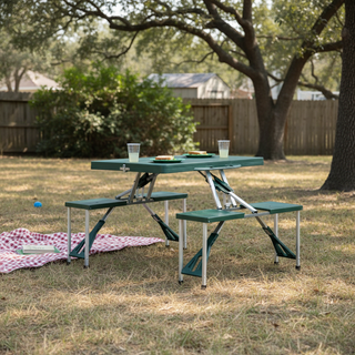 Outsunny Mesa Camping Valigia 4 Posti Verde - CO