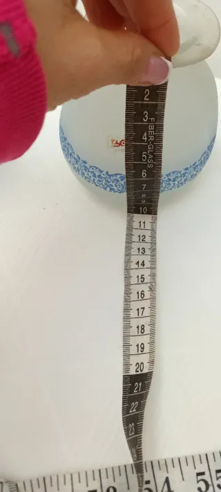 Set 3 Vasi Vetro Scavo Blu e Bianco