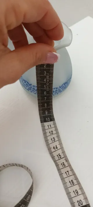 Set 3 Vasi Vetro Scavo Blu e Bianco