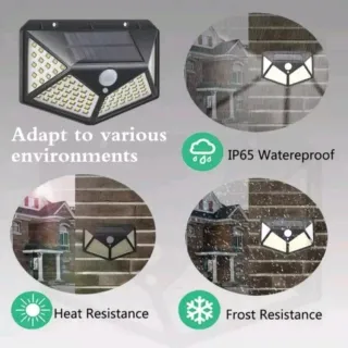 6x Faretti Solari LED 100 con Sensore Movimento