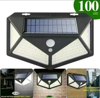 6x Faretti Solari LED 100 con Sensore Movimento