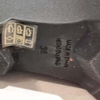 Botines de piel negros talla 36