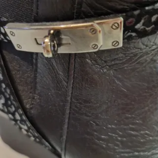 Botines de piel negros talla 36