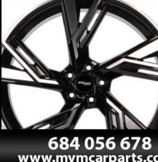 SET 4 LLANTAS AUDI RS6 2020 NEGRA PULIDA