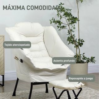 Sillón plegable tela y metal