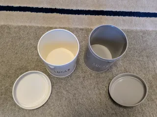 Coppia barattoli zucchero ermetici