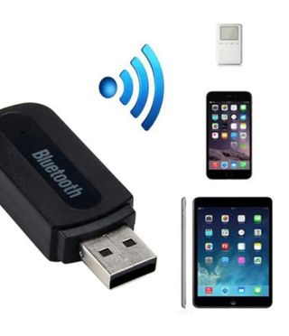 Receptor de música inalámbrico USB Bluetooth blanco