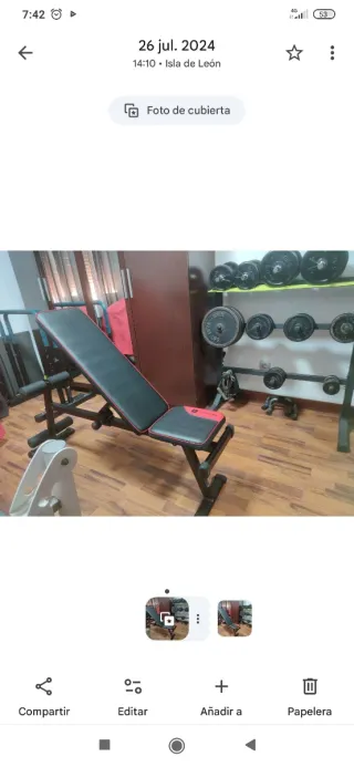 Banco de pesas multifunción plegable