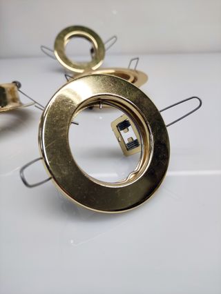 Lotto 5 faretti incasso Ø 8-9 cm oro orientabili