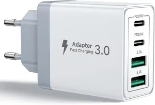 Cargador USB C, 40W 4-Puertos USBC