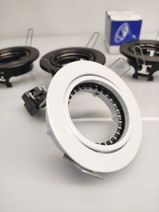 Lotto 4 faretti incasso Ø 8,5-9 cm nero bianco ori