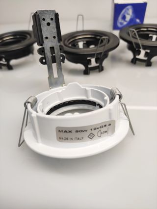 Lotto 4 faretti incasso Ø 8,5-9 cm nero bianco ori