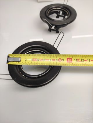 Lotto 4 faretti incasso Ø 8,5-9 cm nero bianco ori