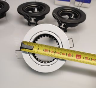 Lotto 4 faretti incasso Ø 8,5-9 cm nero bianco ori