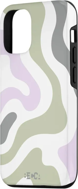 Funda Carcasa para iPhone 13 Verde Salvia Retro