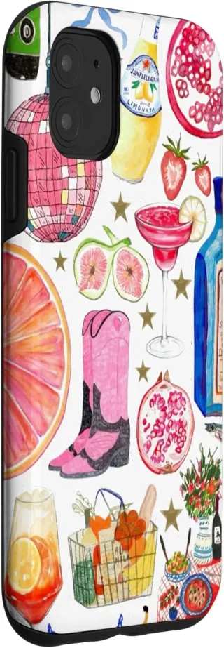 Funda Carcasa para iPhone 11 Estética Verano Cowgirl Cow