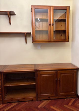 Mueble de salón de madera maciza